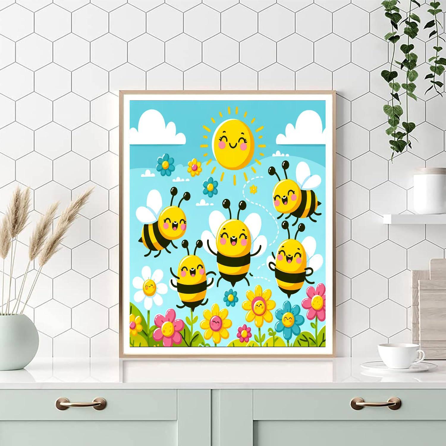 Buzzy Bees In The Sunlight Paint By Numbers