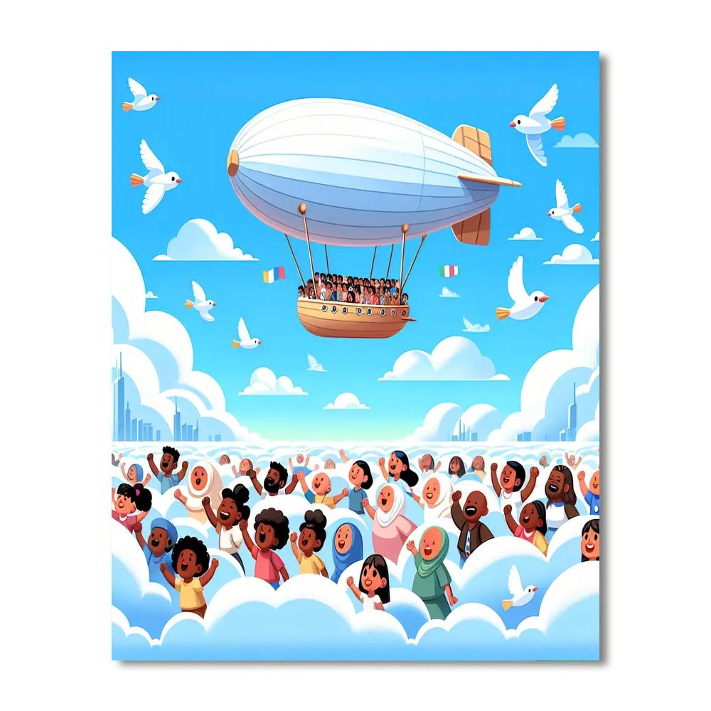 Sky High Adventure Paint By Numbers Art