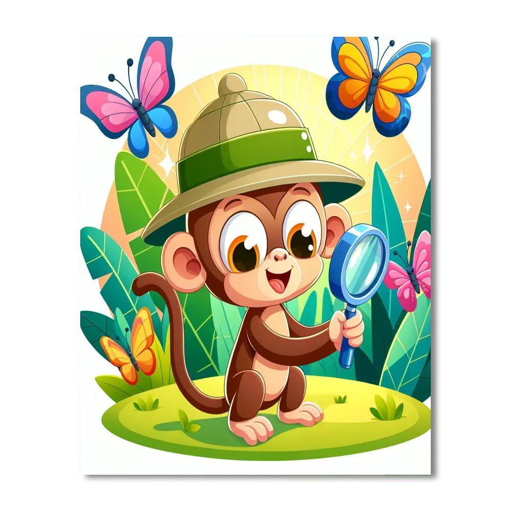 Safari Scientist Explorer Painting Number Kit