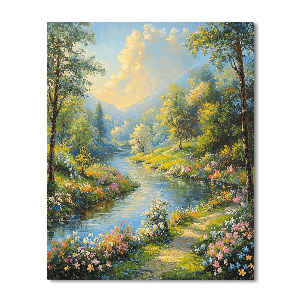Thomas Kinkade Inspired Reflections Of Nature  Paint By Color