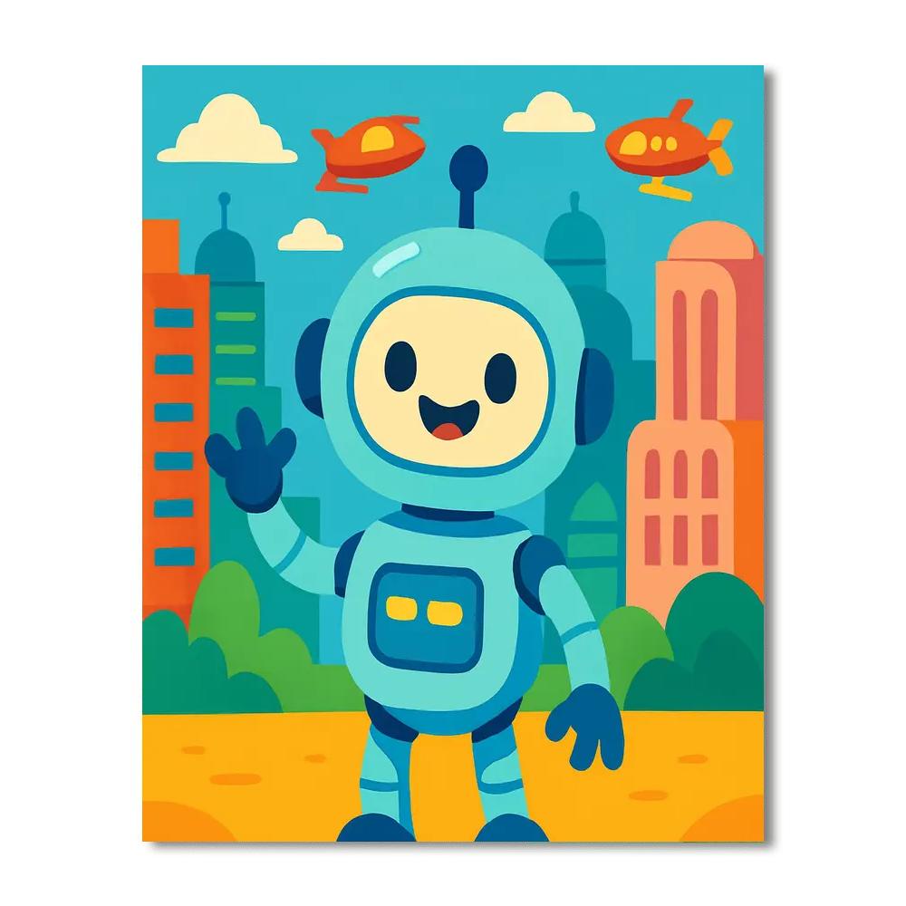 The Friendly Robot Paint By Numbers Kits