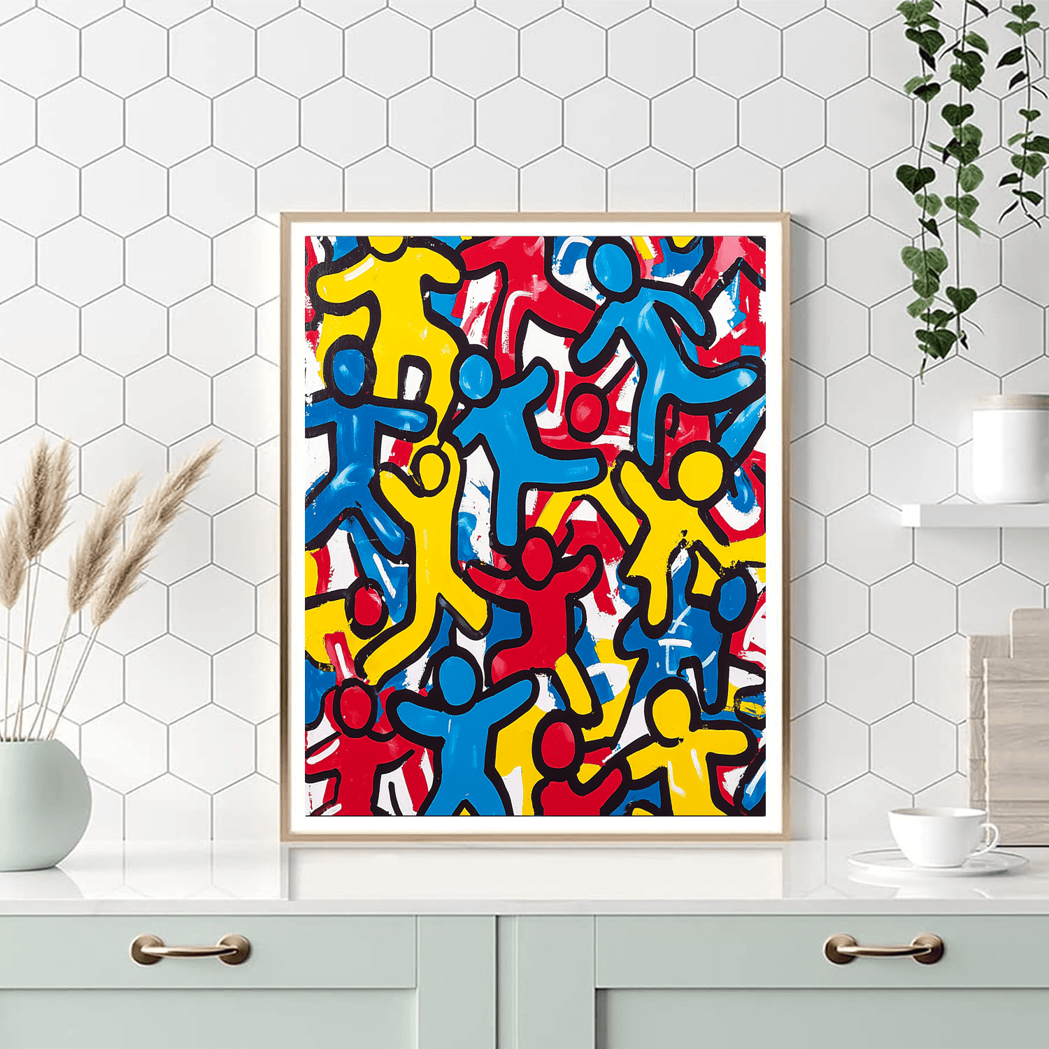 Haring Inspired Festive Patterns  Numbered Painting Kits