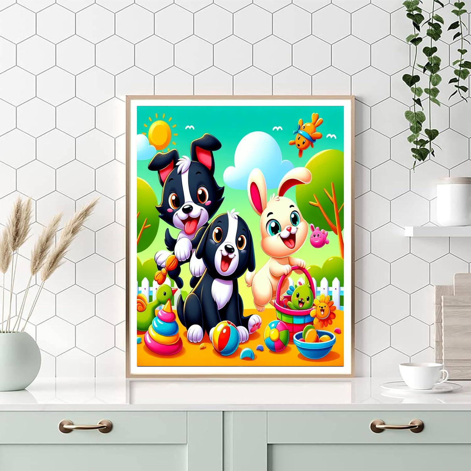 Silly Animal Friends Number Painting