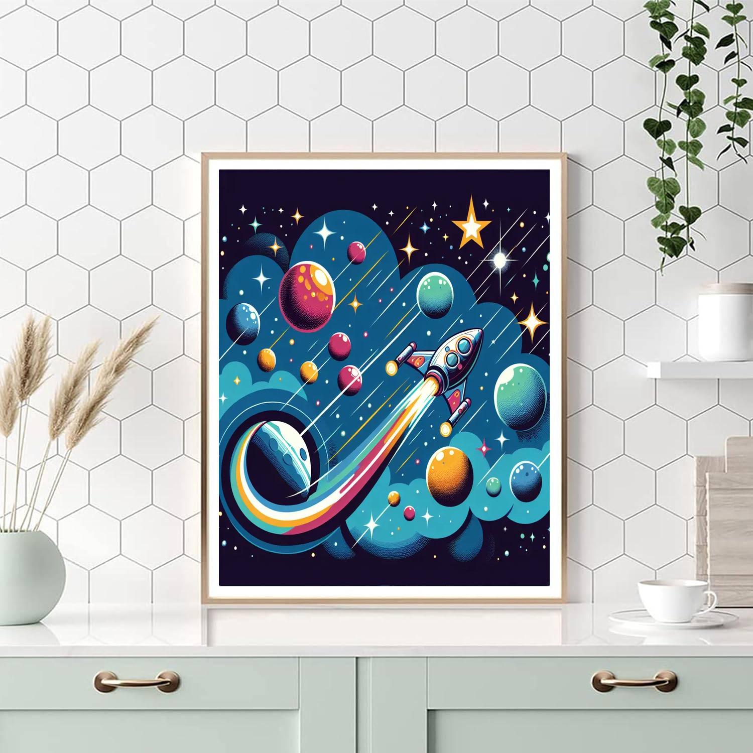 Galactic Quest For The Stars Painting Number Kit