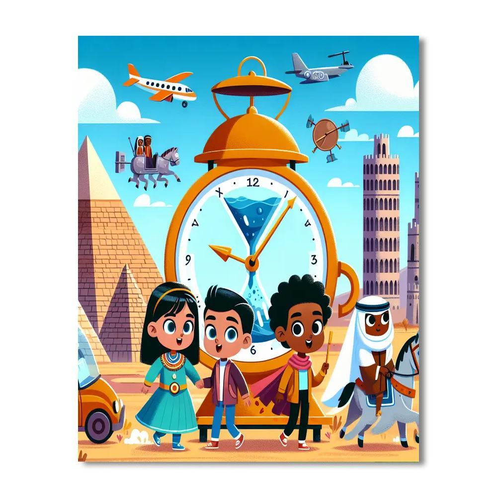 Time-traveling Explorers Paint By Numbers