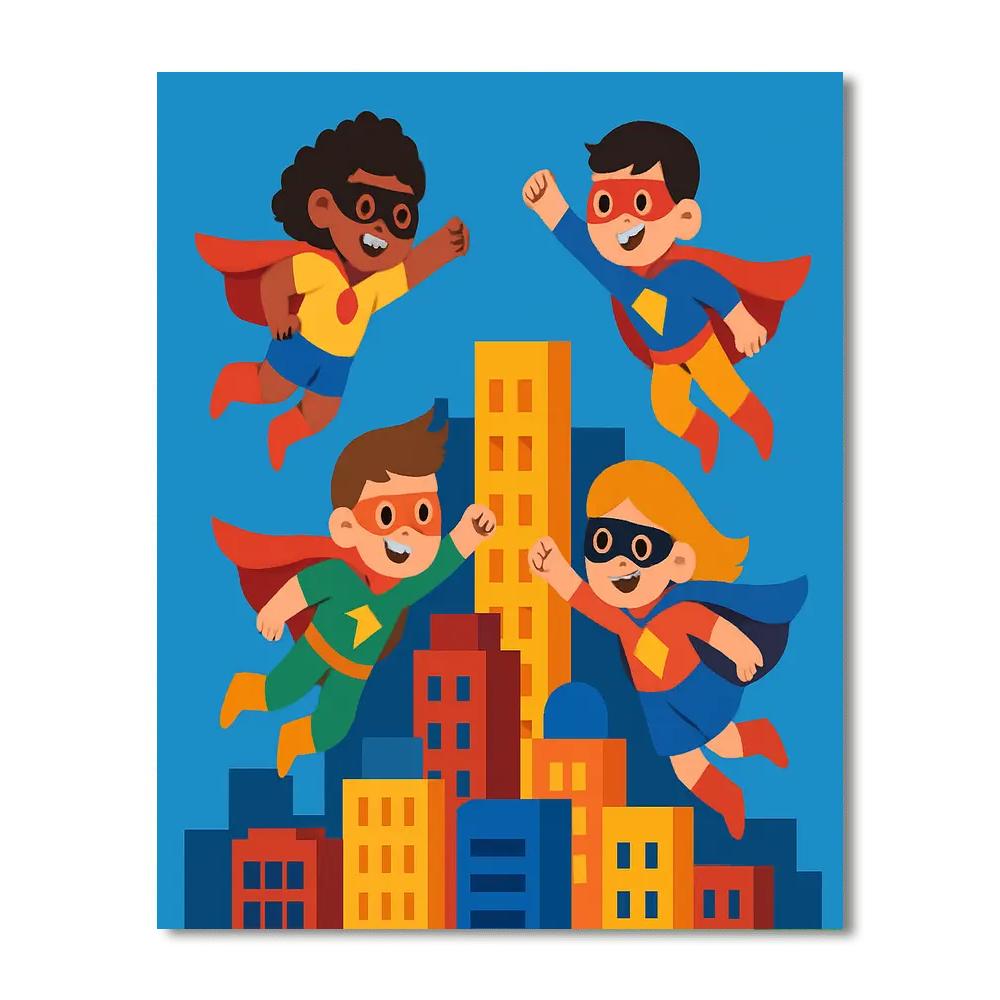 Superhero Day Out Painting By Numbers Kit
