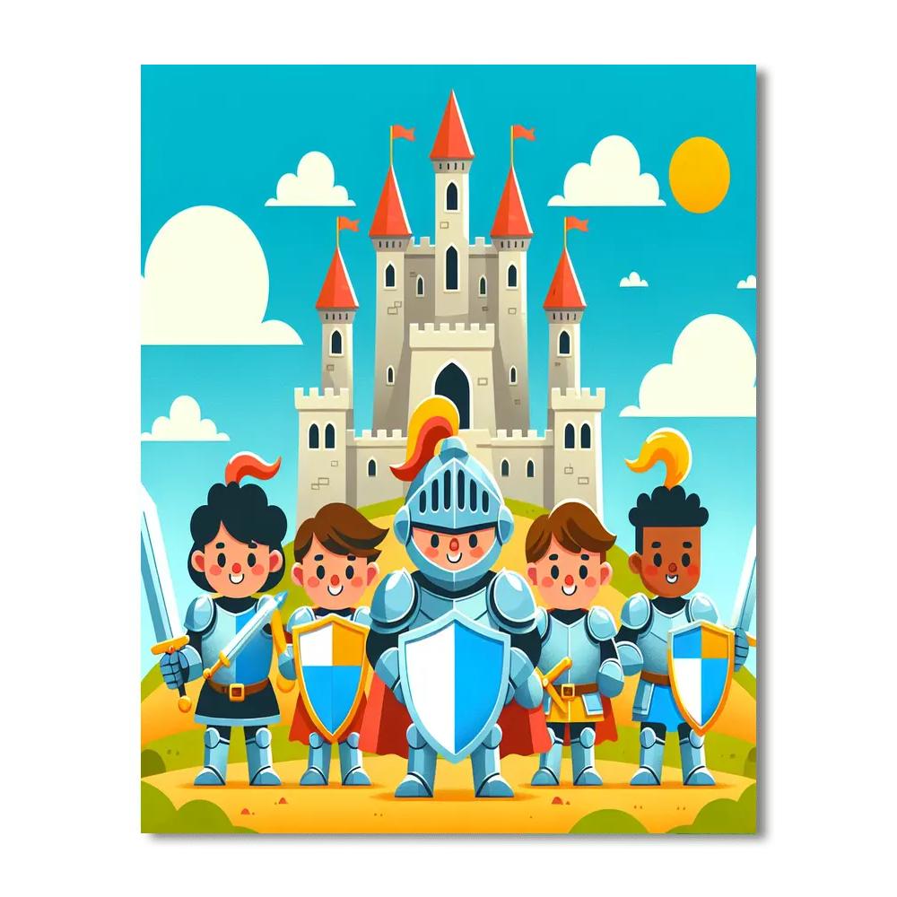 Daring Knights And Castles Paint By Numbers Art