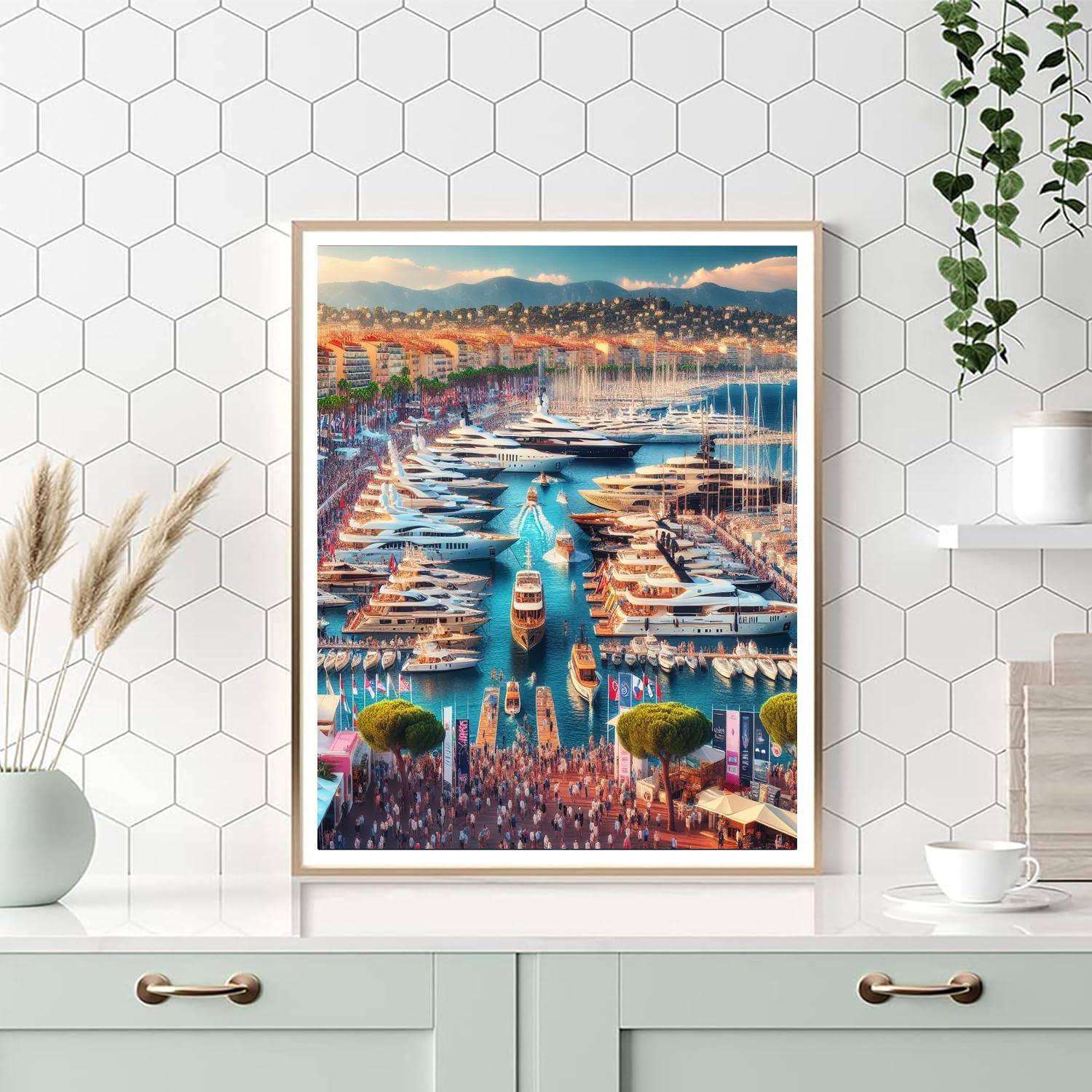 Cannes Yachting Festival - France Painting Number Kit