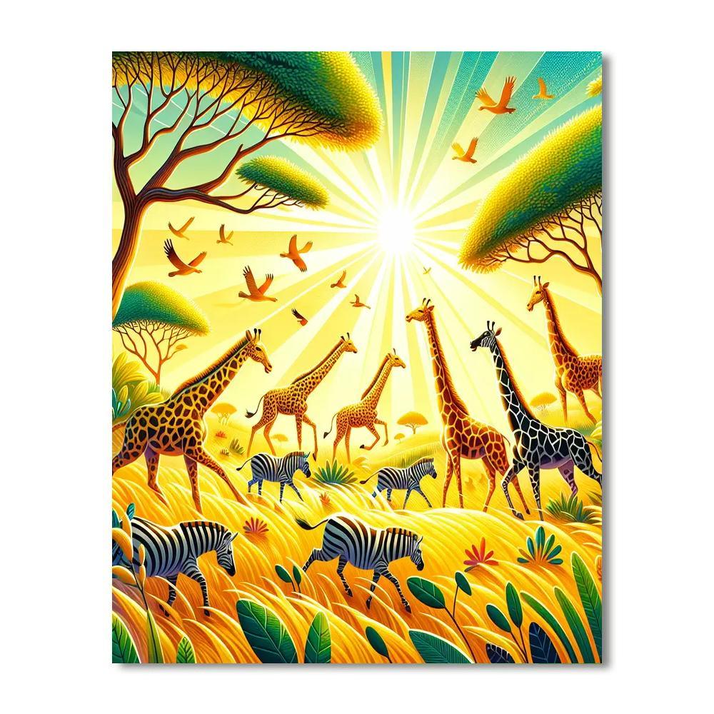 Playful Savanna Paint By Numbers Kits