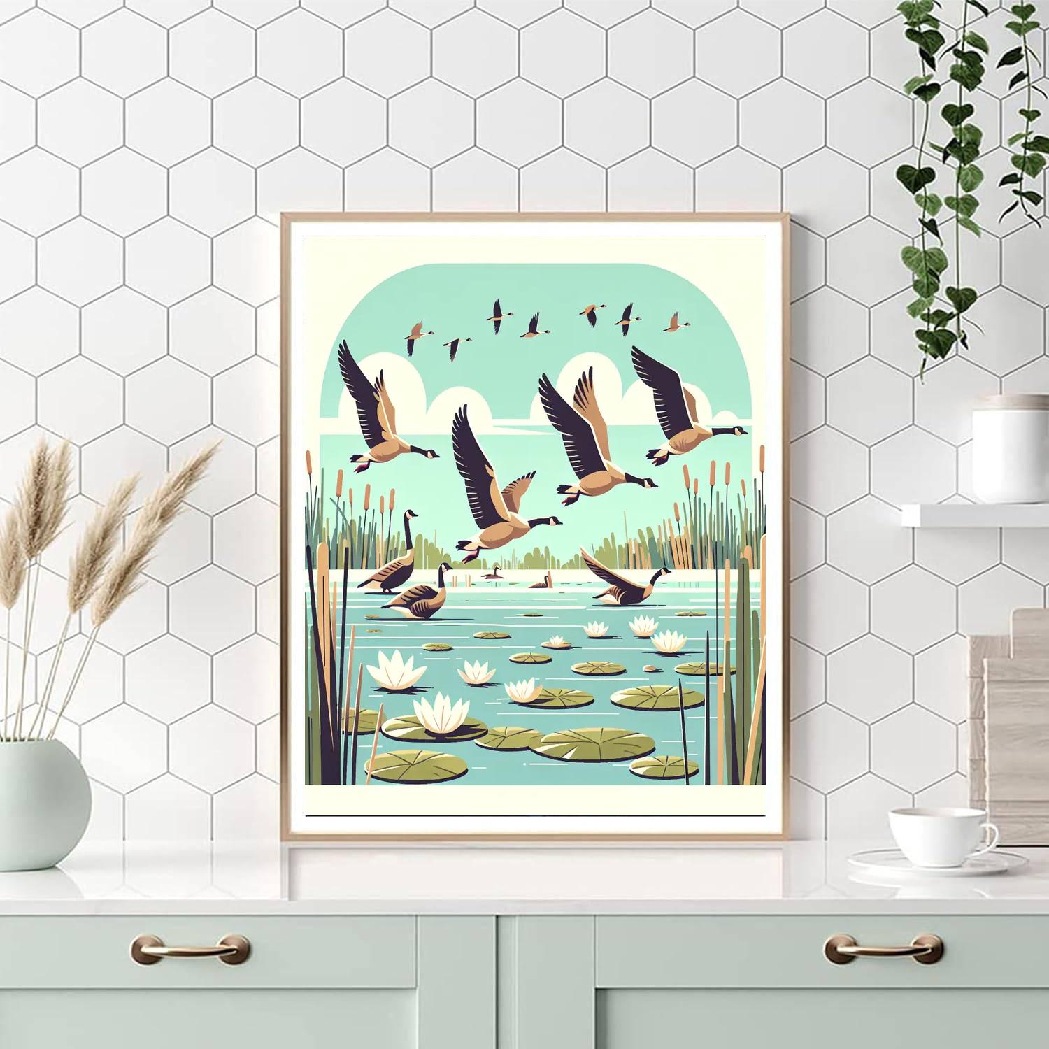 Gallant Goose Gathering Numbered Painting Kits