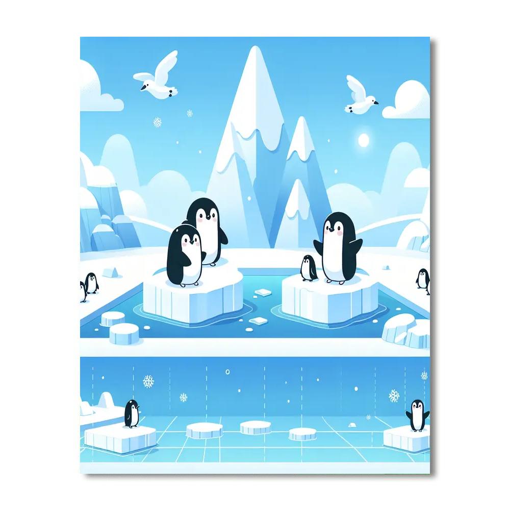 Peaceful Polar Adventure Paint By Numbers Art