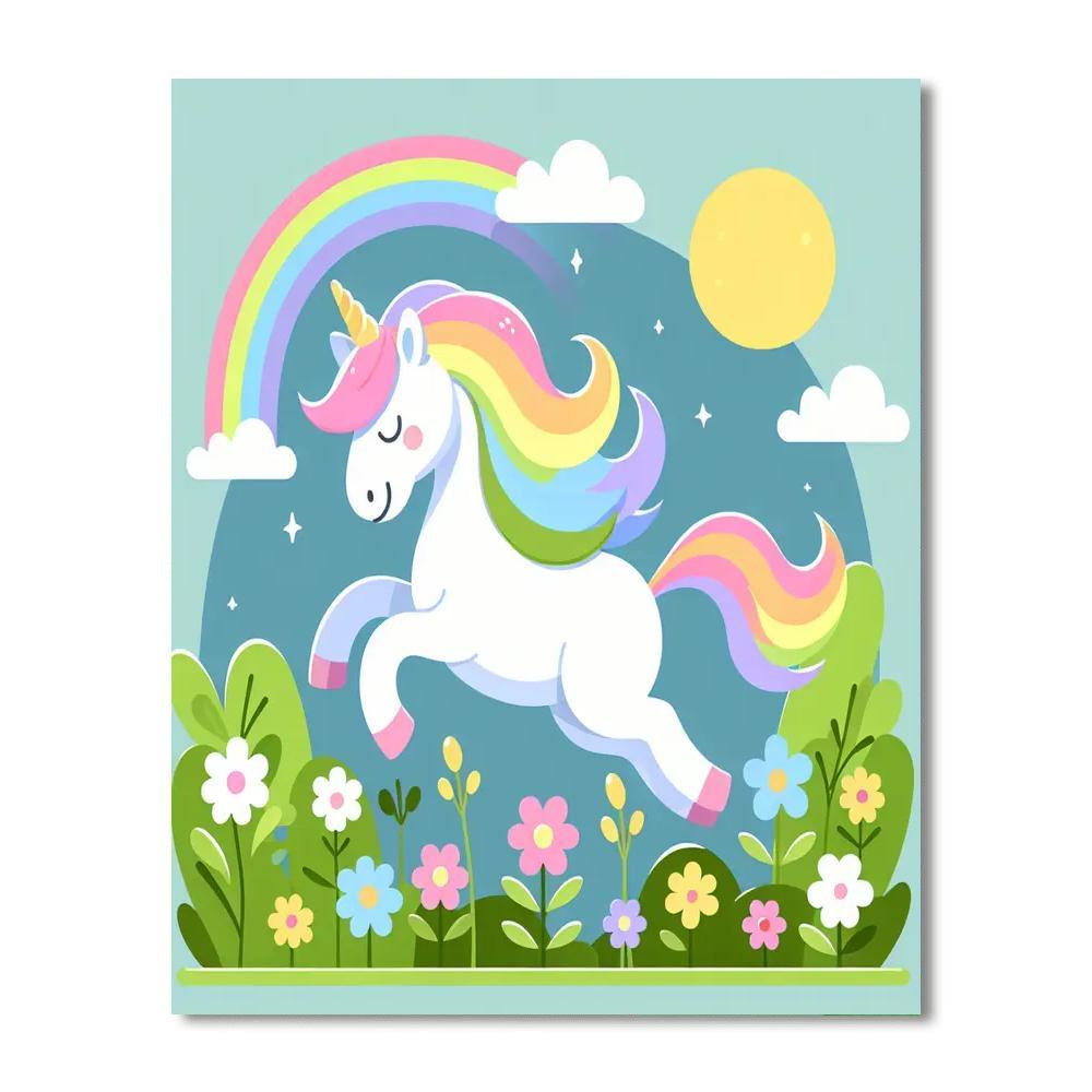 Magical Meadow Unicorn Number Painting
