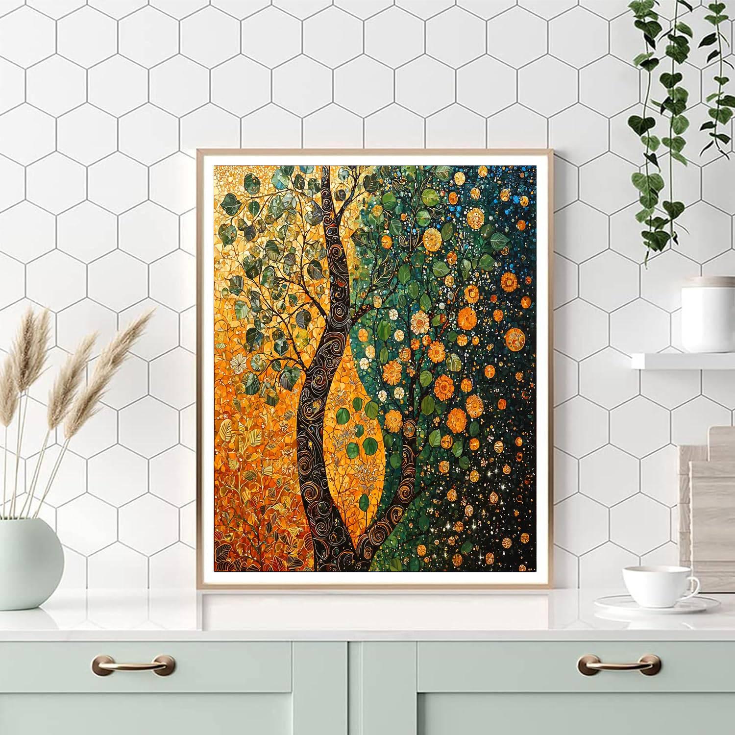 Gustav Klimt Inspired Harmonious Seasonal Shifts  Paint By Number
