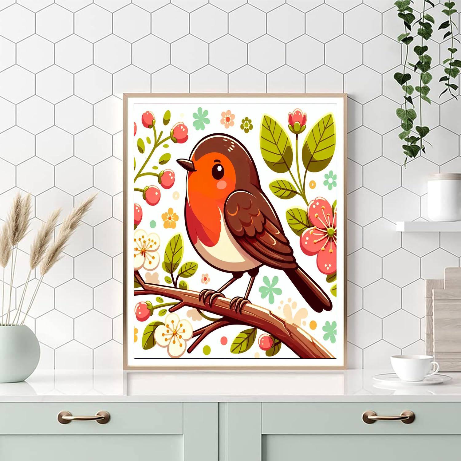 Radiant Robin Numbered Painting Kits