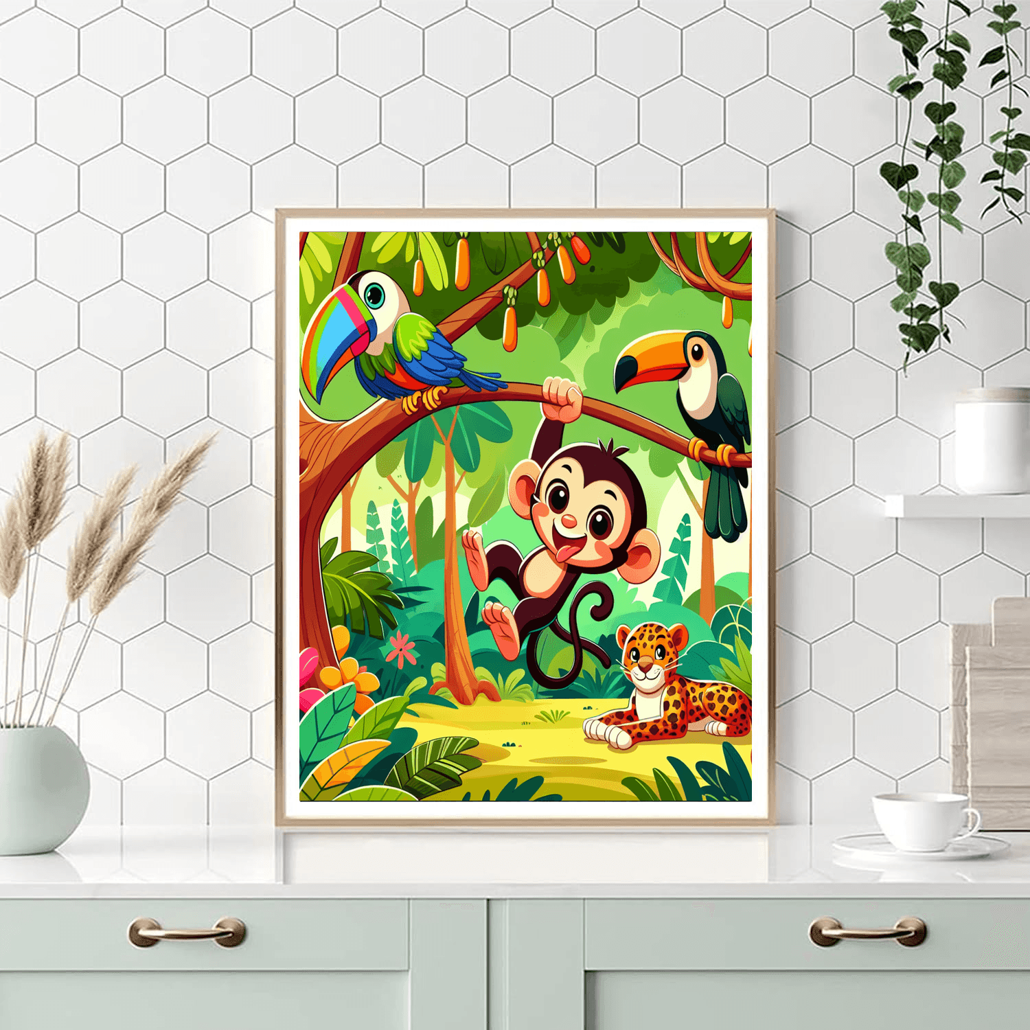 Friendly Jungle Friends Paint By Numbers