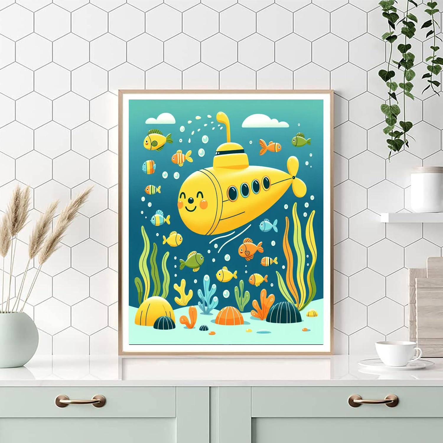 Ocean Wonders Submarine Numbered Painting Kits