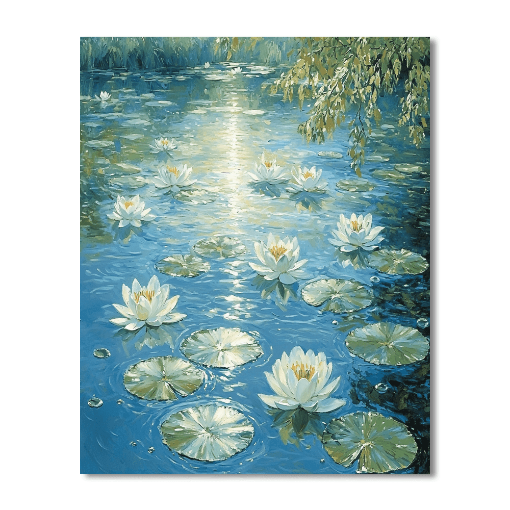 Claude Monet Inspired Peaceful Reflections In The Pond  Paint By Numbers Kits