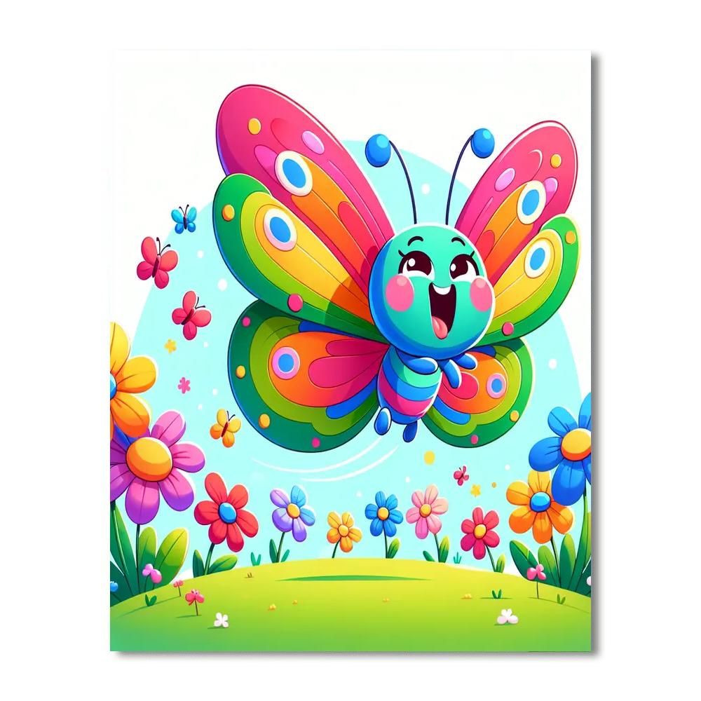 Vibrant Butterfly Painting By Numbers Kit