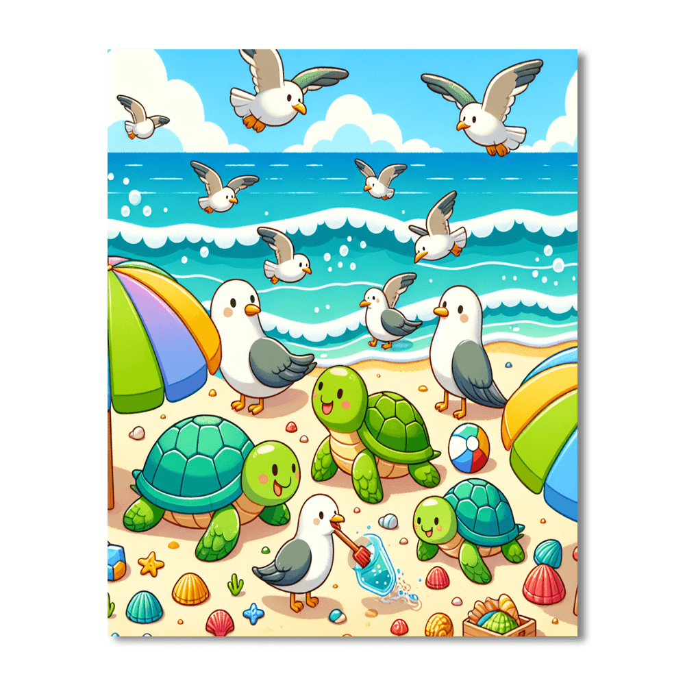 Turtle Beach Fiesta Number Painting