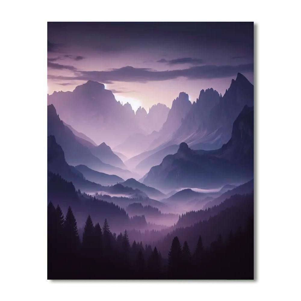 Mystic Mountainscape Paint By Number