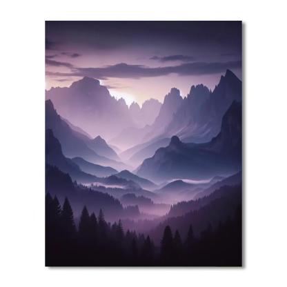 Mystic Mountainscape Paint By Number