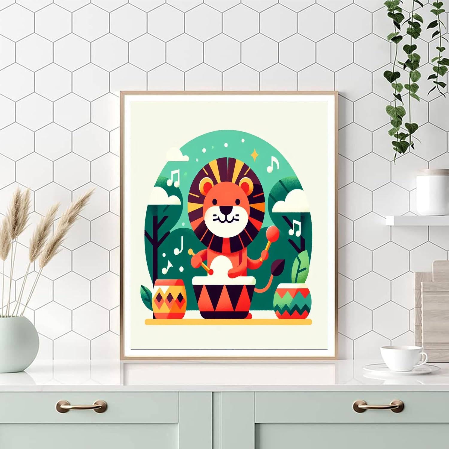 Jungle Jive Lion Number Painting