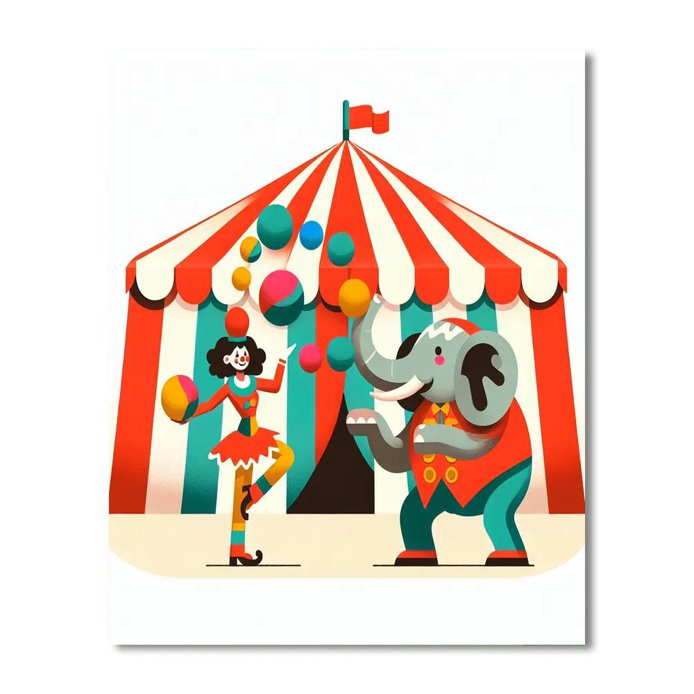Circus Of Colors Extravaganza Painting By Numbers Kit
