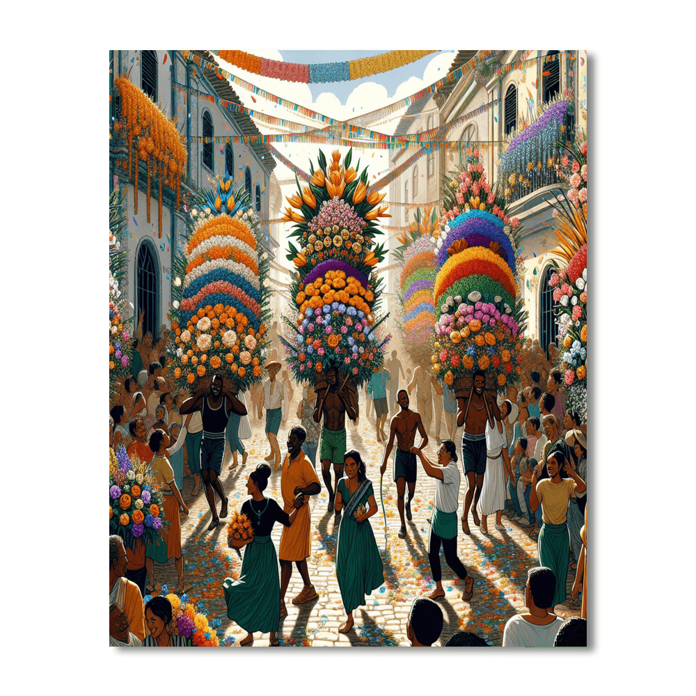 The Flower Festival - Colombia Paint By Number