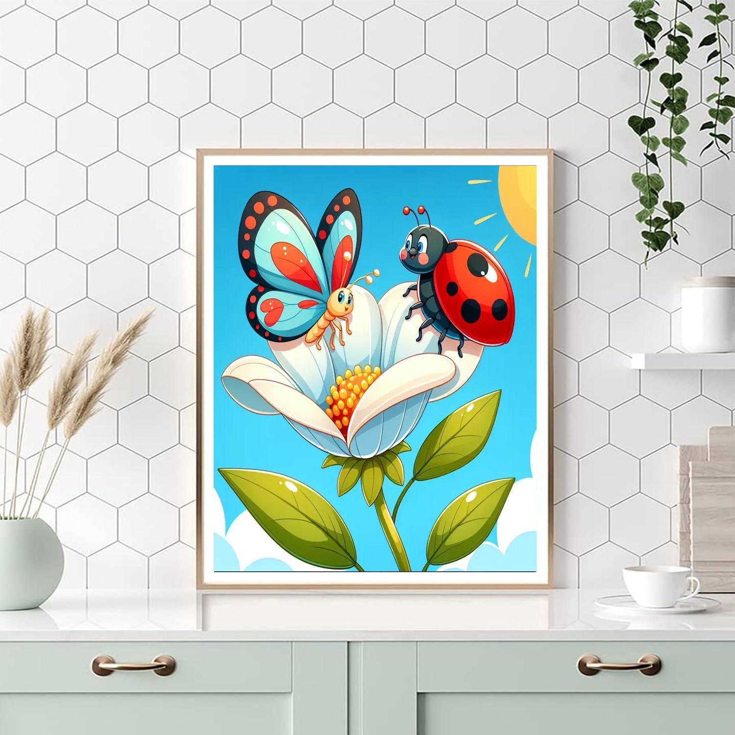 Colorful Insect World Painting By Numbers Kit