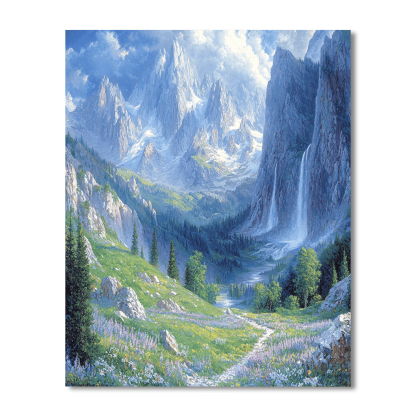 Turner Inspired Mystical Mountain Vista Paint By Numbers Kits