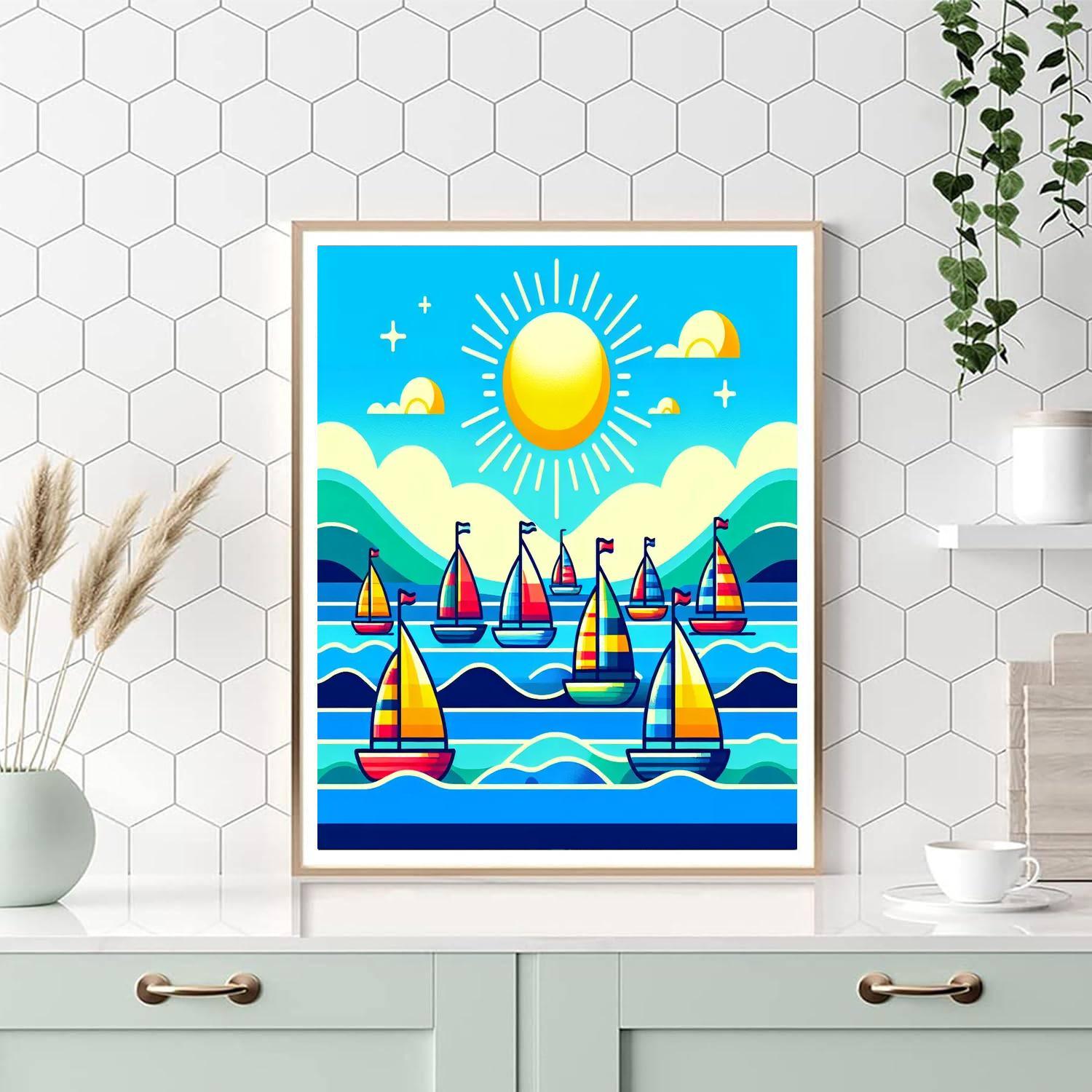 Sailing On Sunshine Paint By Numbers Art