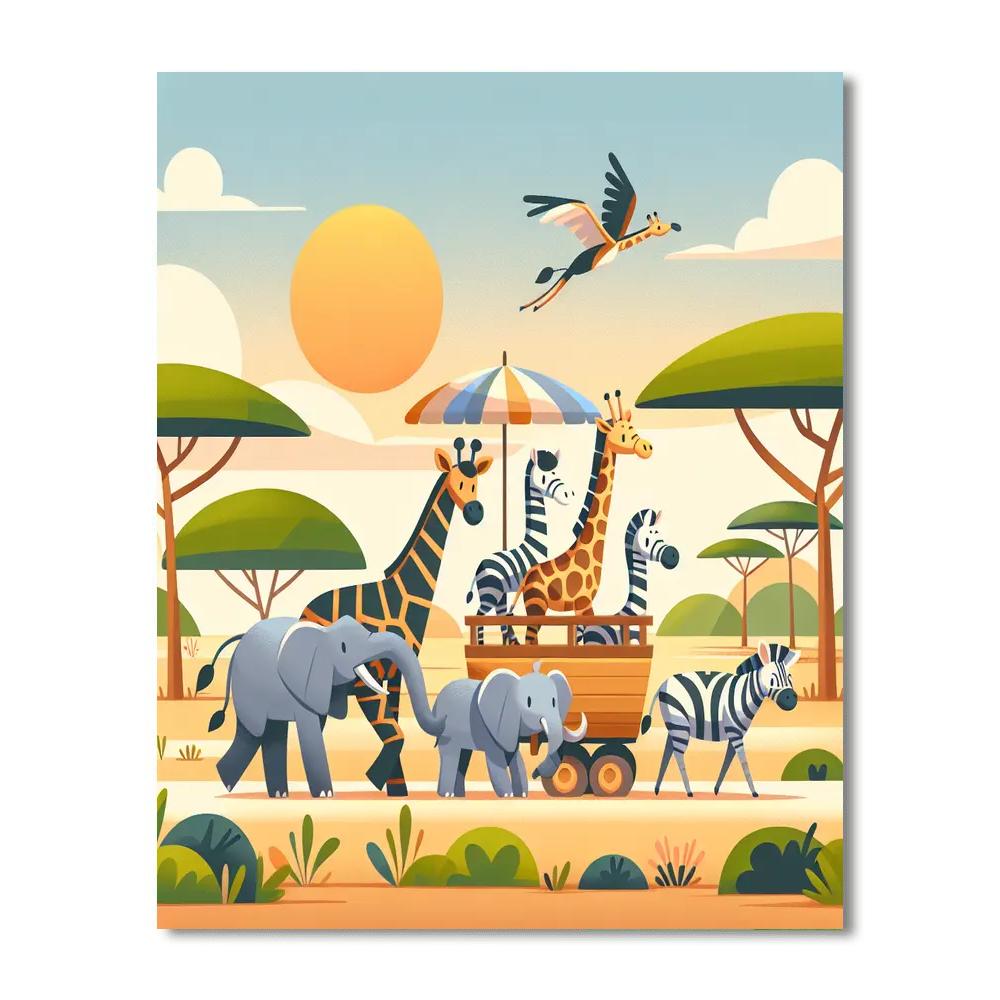 Safari Adventure Trails Numbered Painting Kits