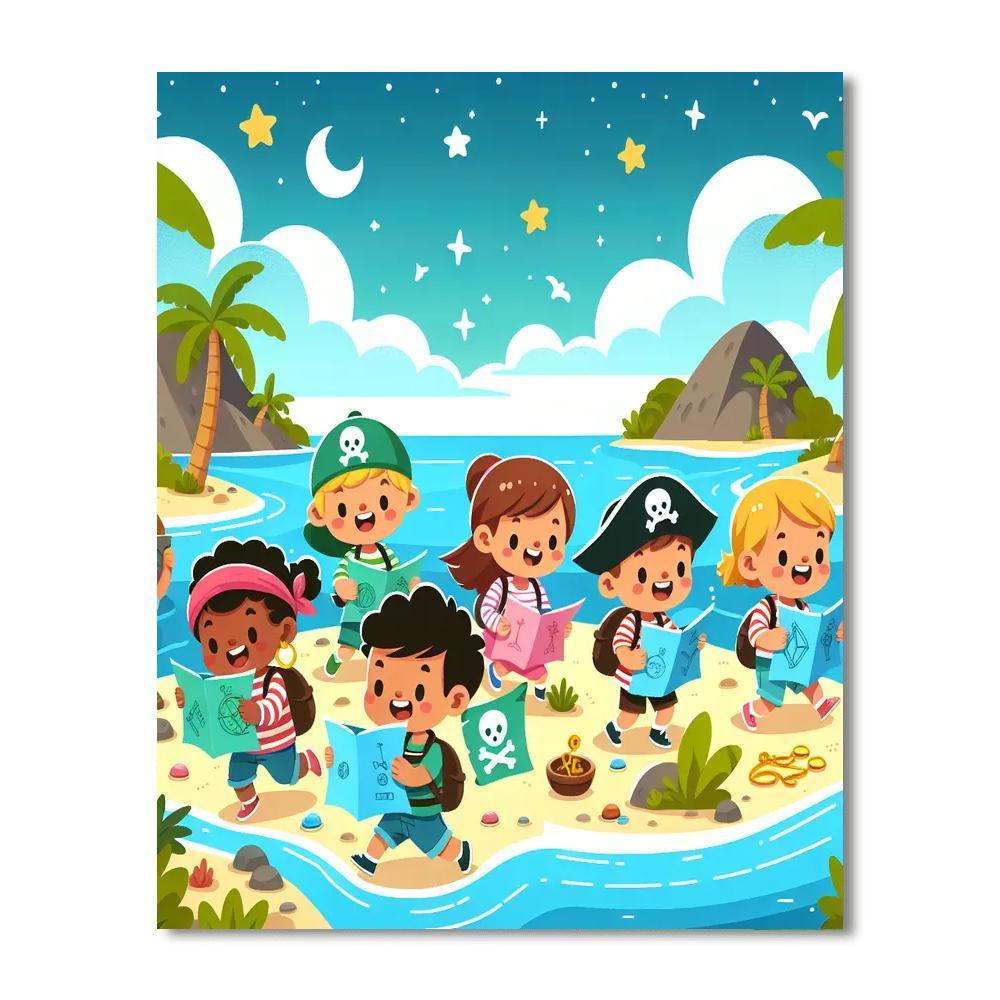 Starlit Adventure Island Painting By Numbers Kit