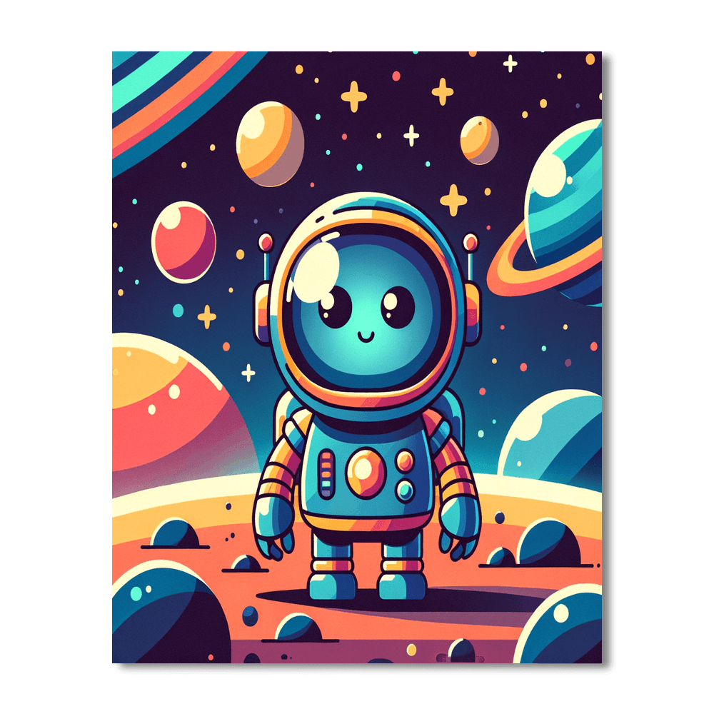 Galactic Robot Explorer DIY Paint By Numbers