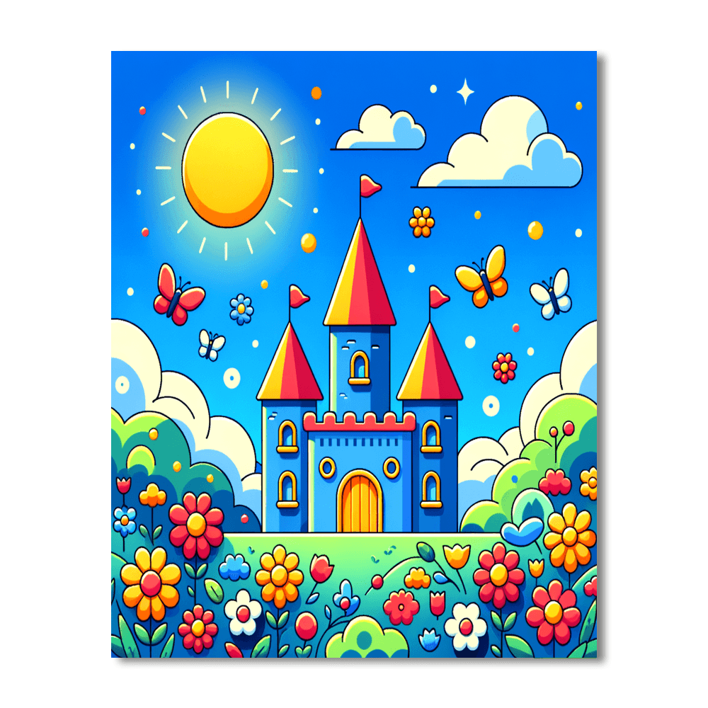 Enchanted Castle Garden DIY Paint By Numbers