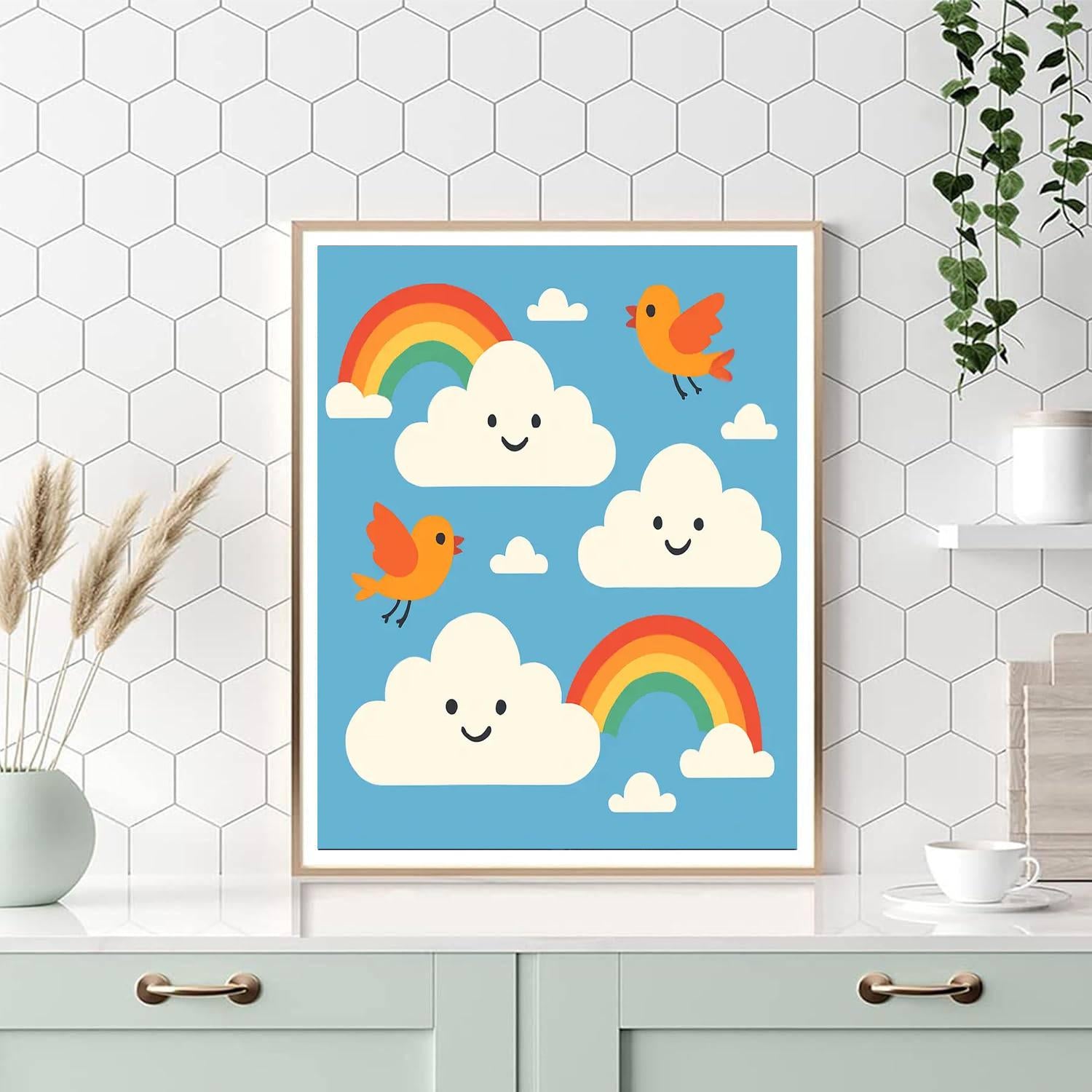 Colorful Adventure In The Clouds Paint By Numbers Kits