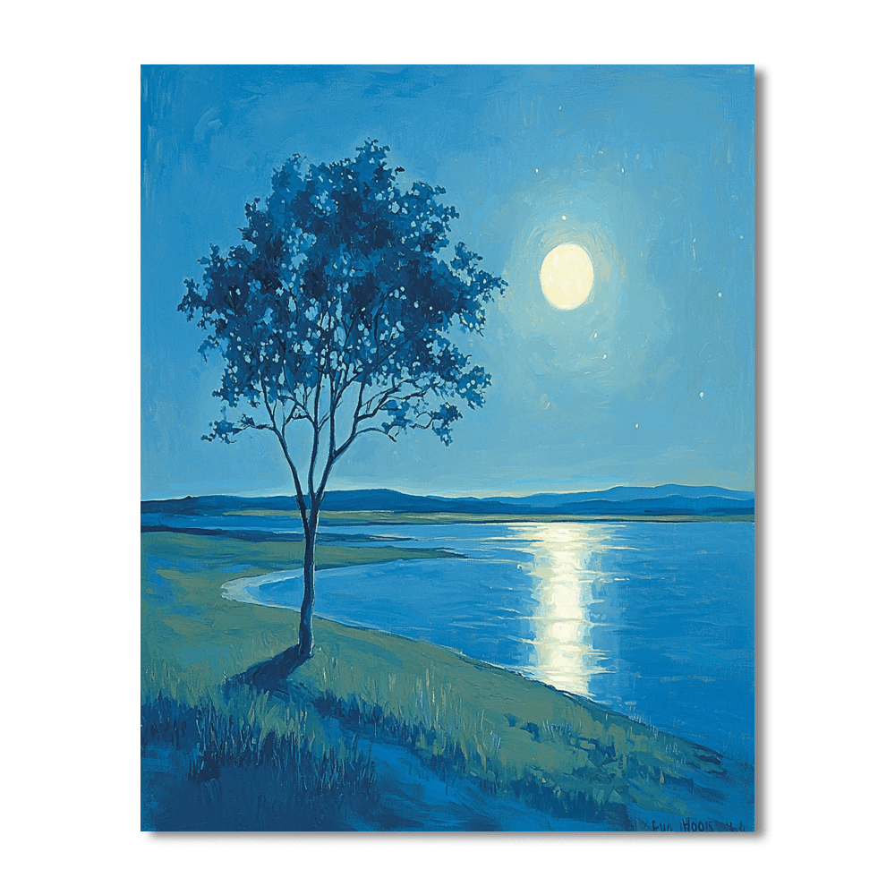 Edward Hopper Inspired Starlit Serenade  DIY Paint By Numbers