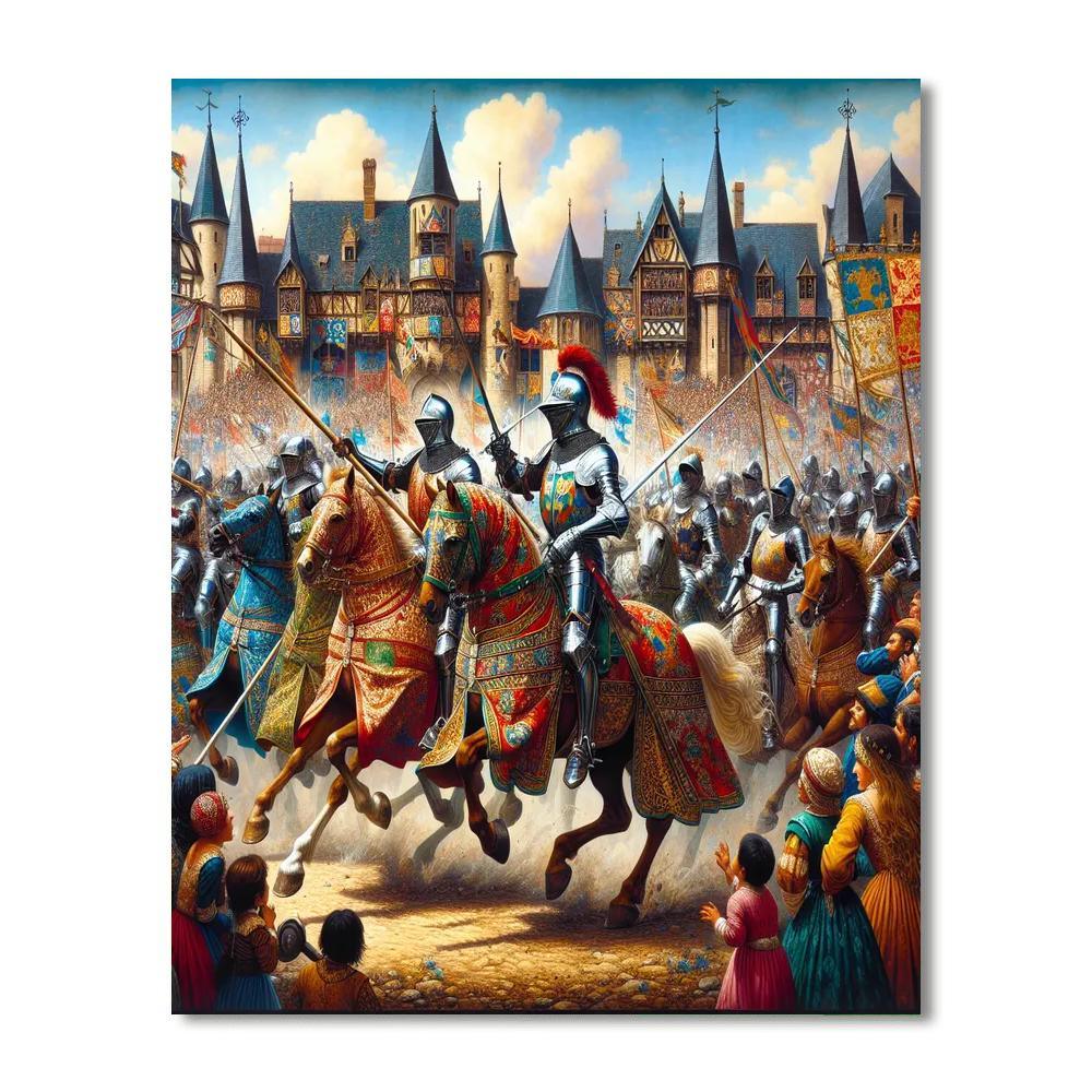 Jousting Festival - France Painting By Numbers Kit