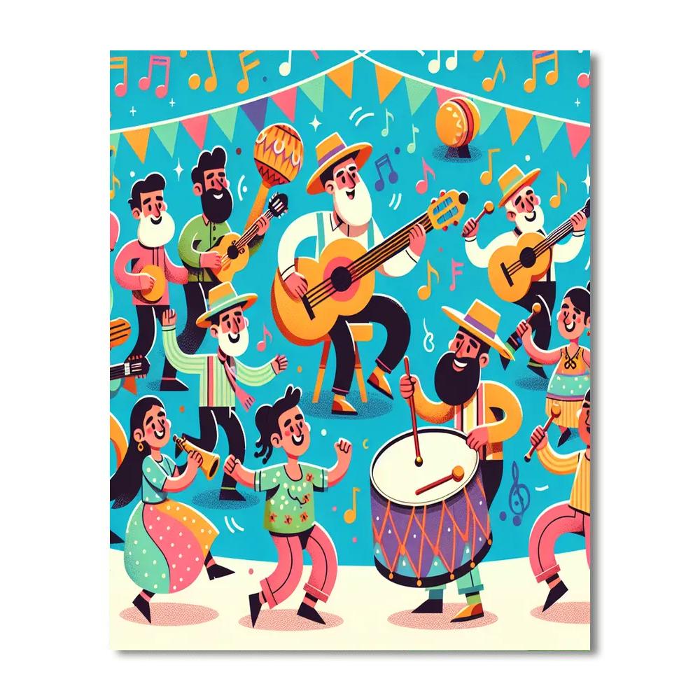 Magic Of Music Festival Painting Number Kit