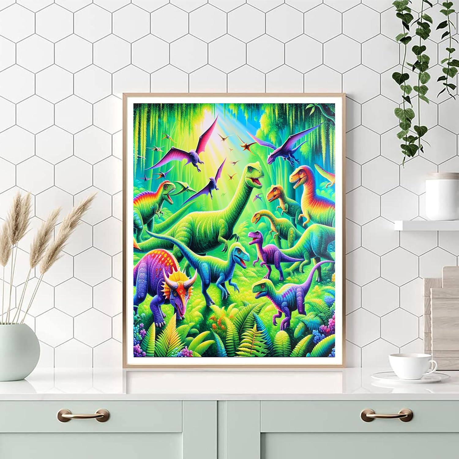 Fantasy World Of Dinosaurs Paint By Color