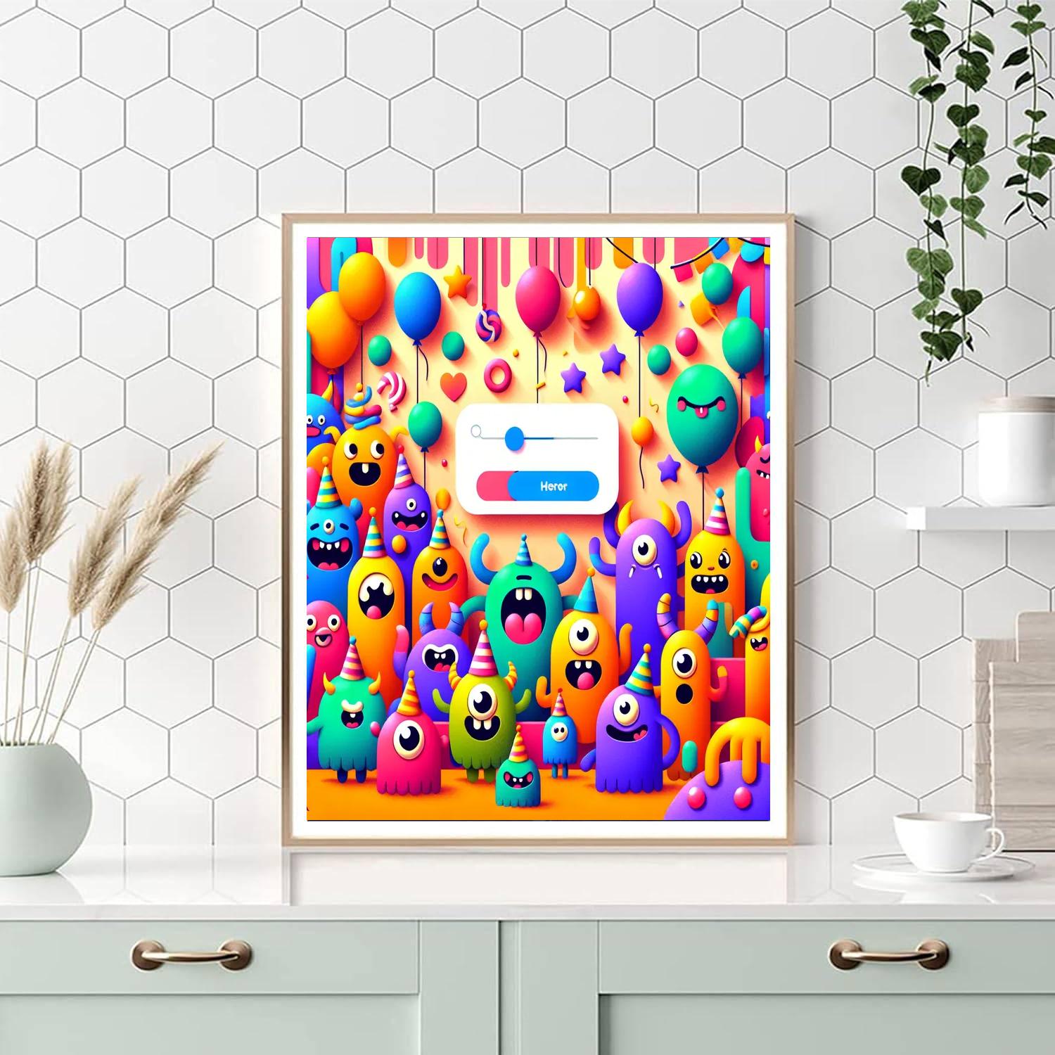 Playful Monster Party Numbered Painting Kits