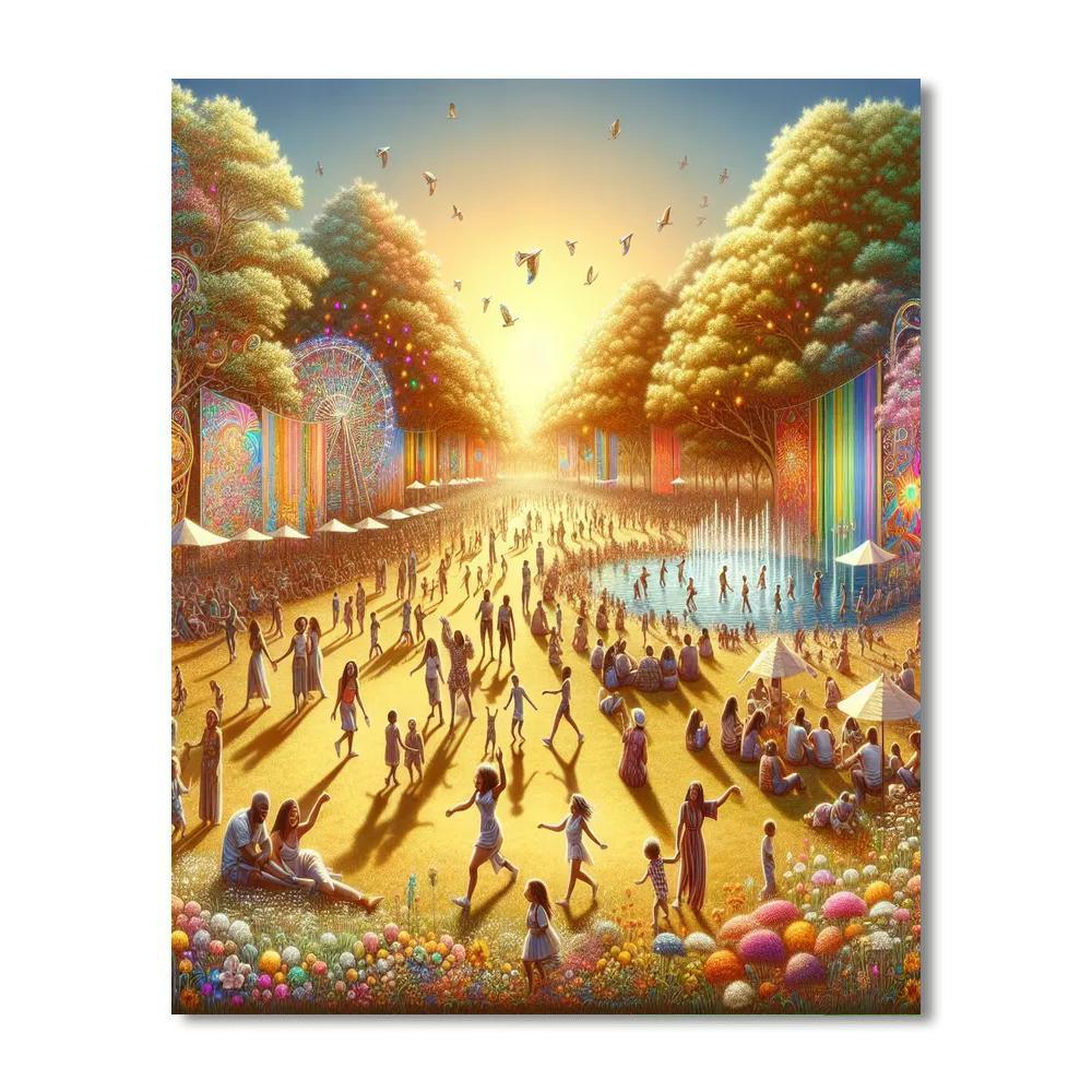 Radiant Summer Festival Paint By Numbers Art
