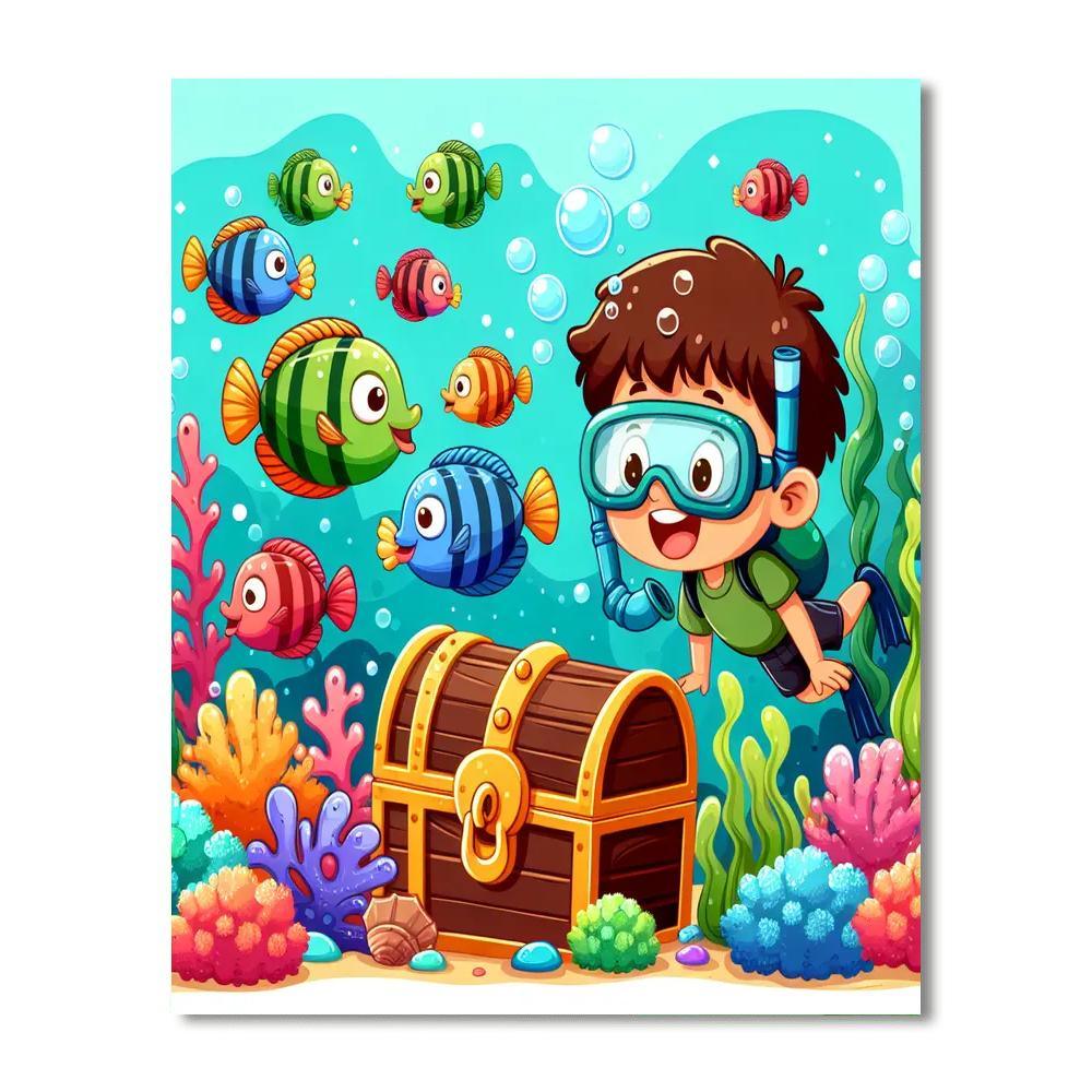 Ocean Treasure Dive Paint By Numbers