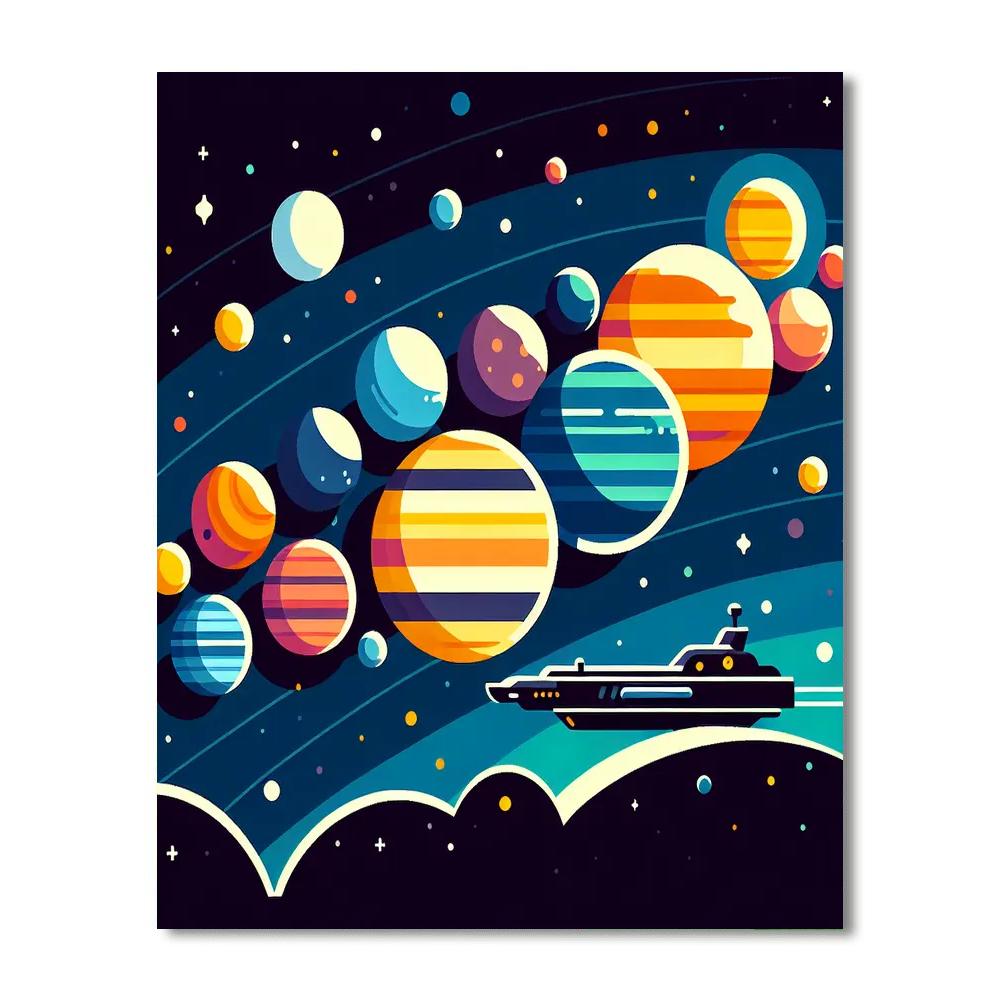 Solar System Explorer DIY Paint By Numbers