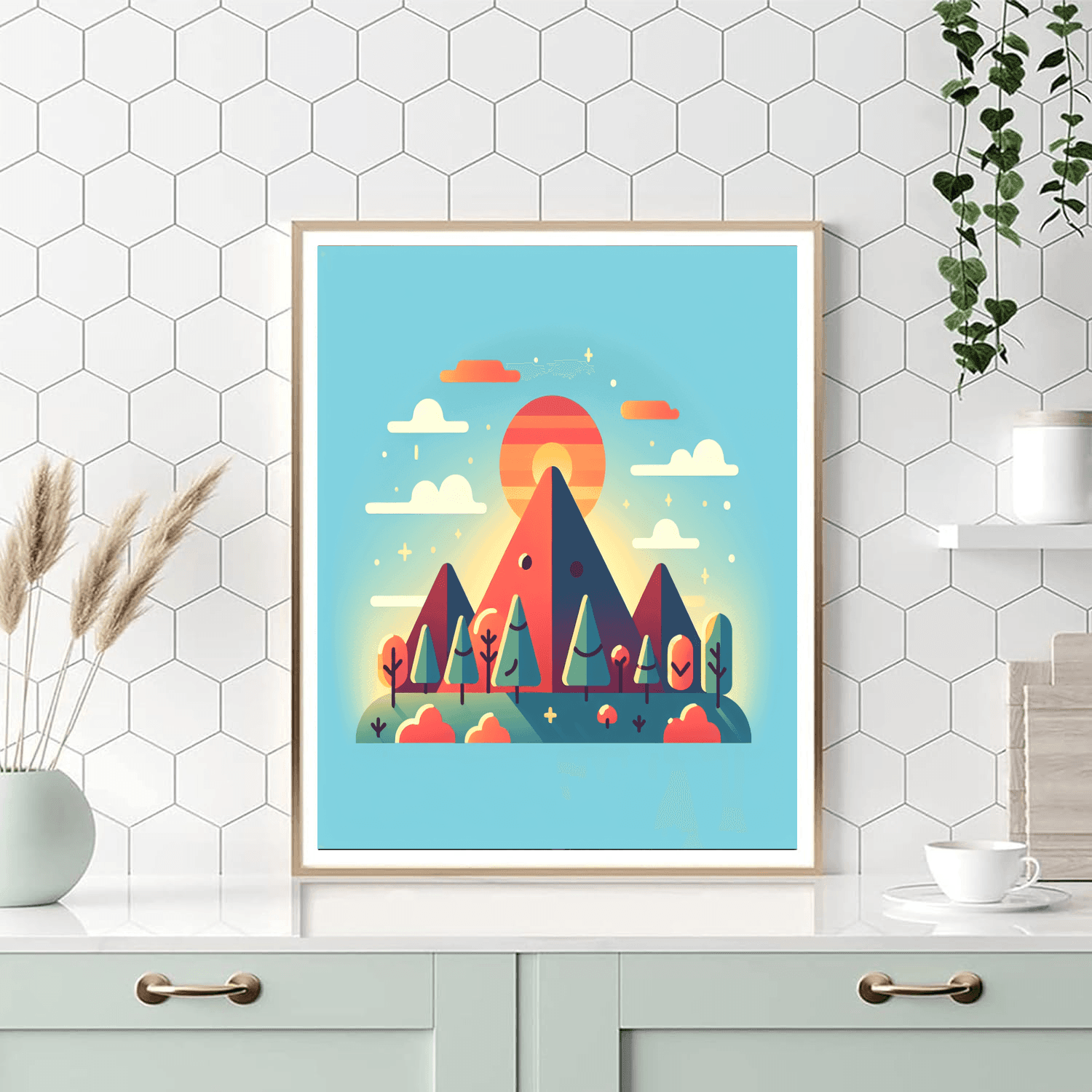 Mystical Mountain Number Painting