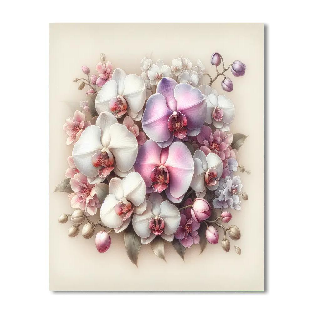 Elegant Orchid Collection Paint By Numbers Kits