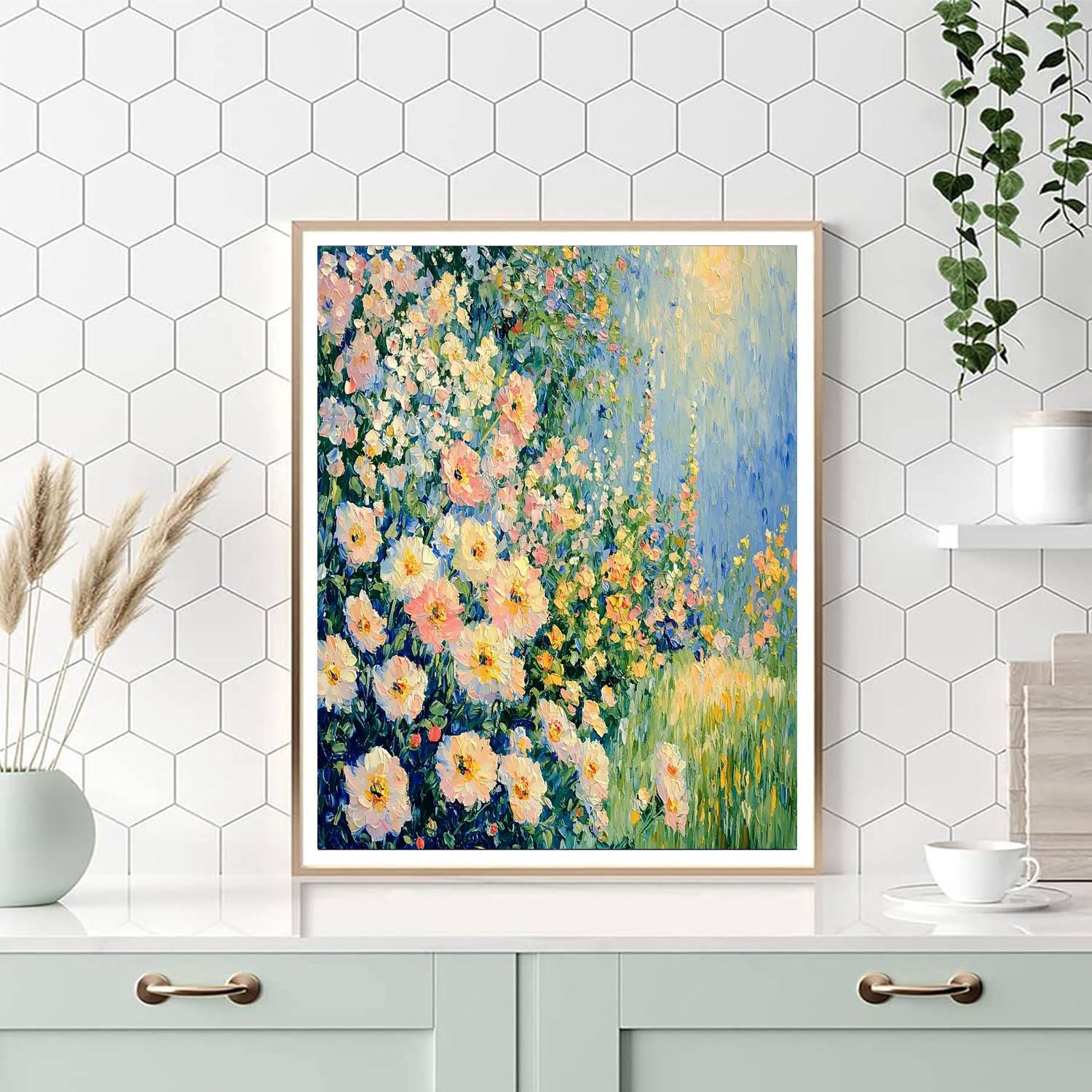 Berthe Morisot Inspired Floral Morning Radiance  Number Painting