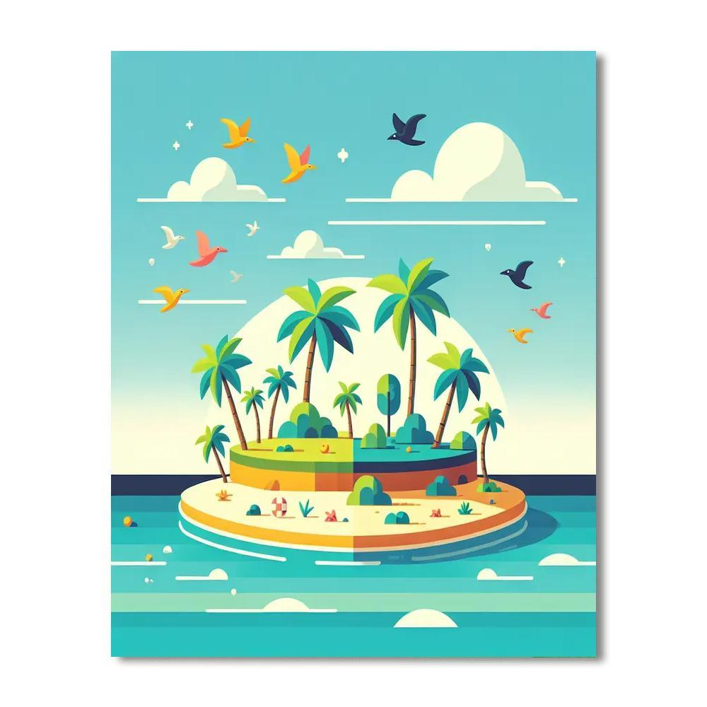 Tropical Paradise Adventure DIY Paint By Numbers