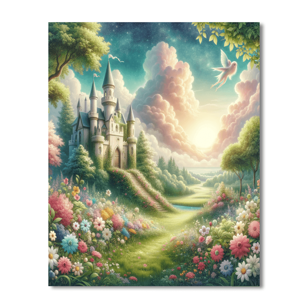 Charming Fairytale Castle Paint By Numbers