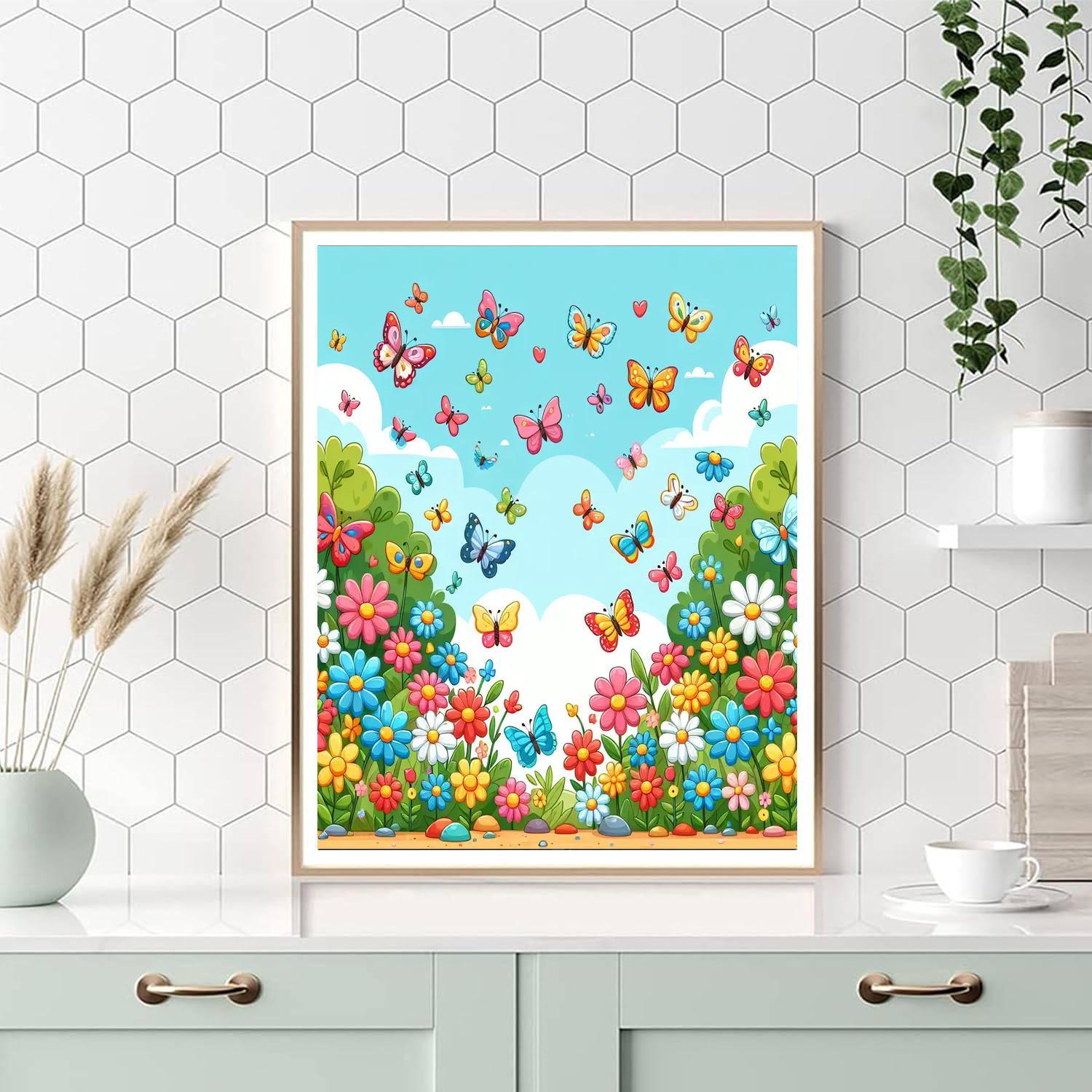 Brilliant Butterfly Garden Paint By Numbers